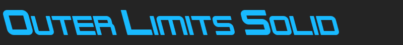 Outer Limits Solid font